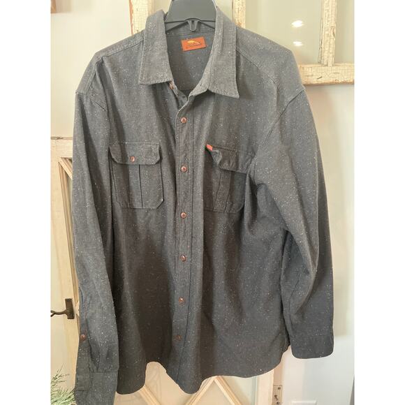 Bob Timberlake size 2XL gray tweed button down shirt - Picture 1 of 3